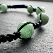 Men's bracelet Emerald natural on the pull